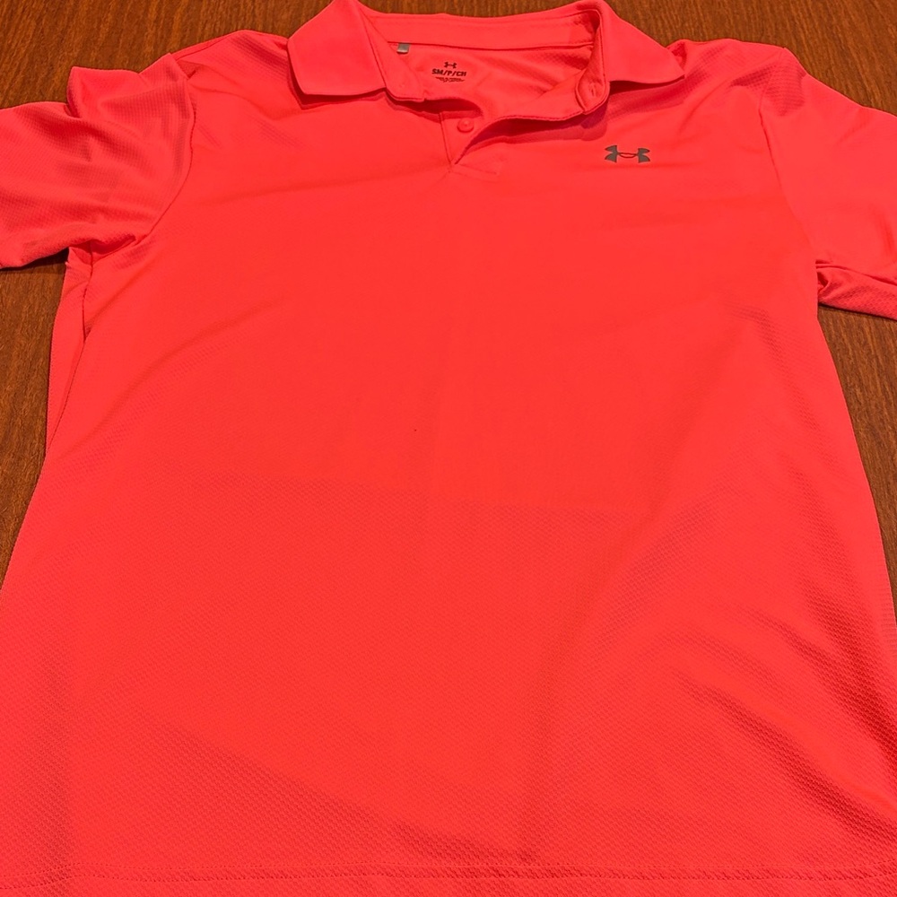 Under Armour Men's Bright Pink Golf Polo Shirt